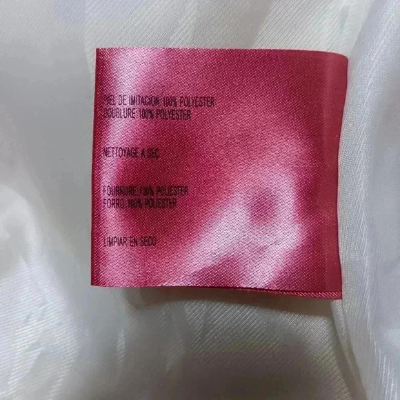 Collection By  Bernardo Off White Fuzzy Teddy Jacket. Size S - Picture 8 of 8